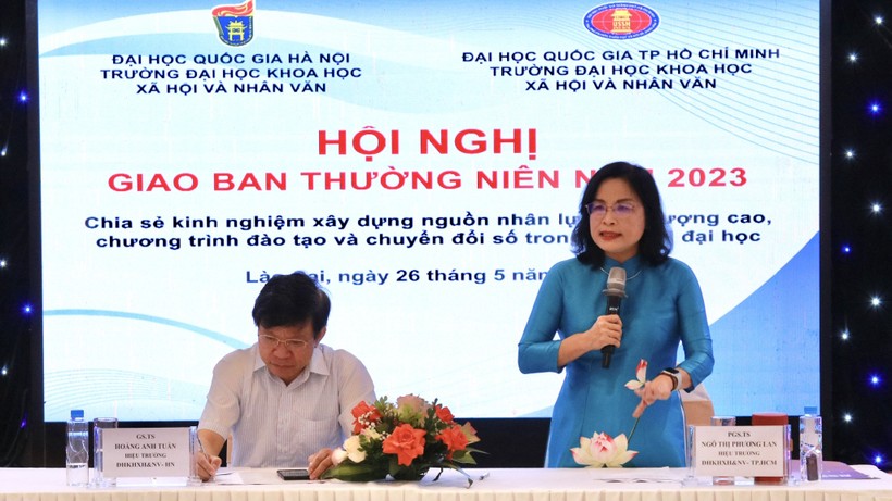 Hai trường ĐH KHXH&NV Hà Nội - TPHCM bàn thảo hợp tác chiến lược ảnh 1