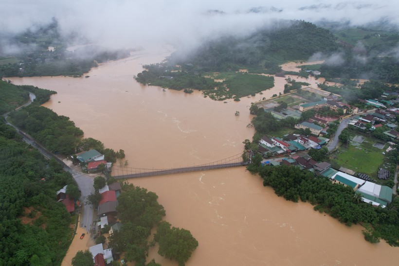 Cảnh ngập lụt ở khu vực xã Châu Hội, huyện Quỳ Châu. (Ảnh: Chi cục Thủy lợi tỉnh Nghệ An) ảnh 3