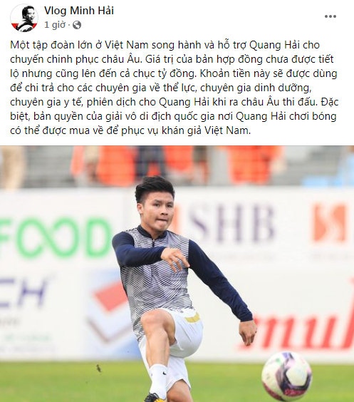 Quang Hải được tài trợ số tiền "khủng" khi xuất ngoại thi đấu thời gian tới.
