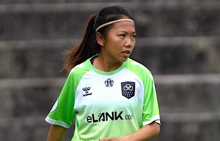 Huỳnh Như thể hiện phong độ ghi bàn ấn tượng ở Lank FC.