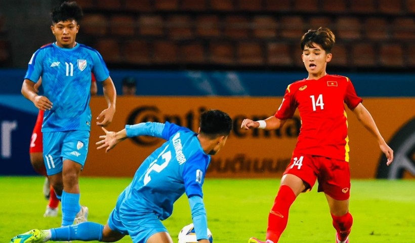 U17 Việt Nam bất phân Ấn Độ ở trận mở màn U17 châu Á.