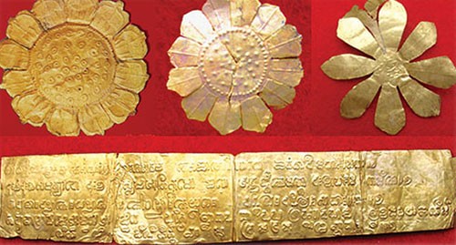 Bộ sưu tập hiện vật vàng ở Long An