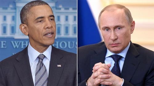 Tổng thống Mỹ Barack Obama và người đồng nhiệm Nga Vladimir Putin.