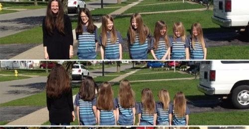 Mẹ cho 6 con trai nuôi tóc dài để tặng trẻ em kém may mắn 