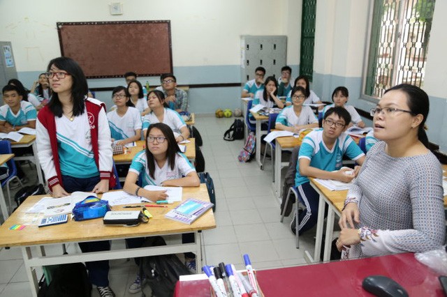 Học sinh Trường THPT Lê Quý Đôn, Q.3, TP.HCM trong giờ học - Ảnh: NHƯ HÙNG