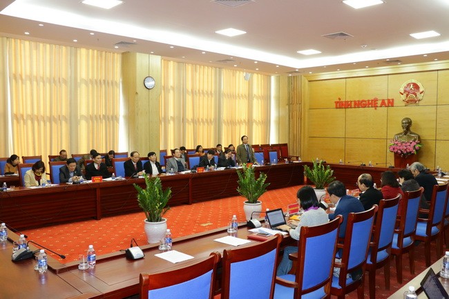 Buổi làm việc của Đoàn công tác của Uỷ ban Văn hóa, Giáo dục, Thanh niên, Thiếu niên và Nhi đồng Quốc hội tại Nghệ An