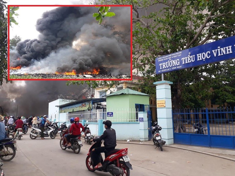 Cháy bãi phế liệu ở Nha Trang: Hơn 500 học sinh phải nghỉ học