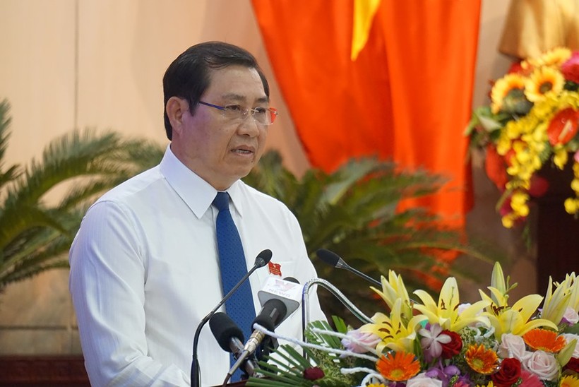 Ông Huỳnh Đức Thơ, Chủ tịch UBND TP Đà Nẵng phát biểu trong phiên tiếp thu, giải trình.

