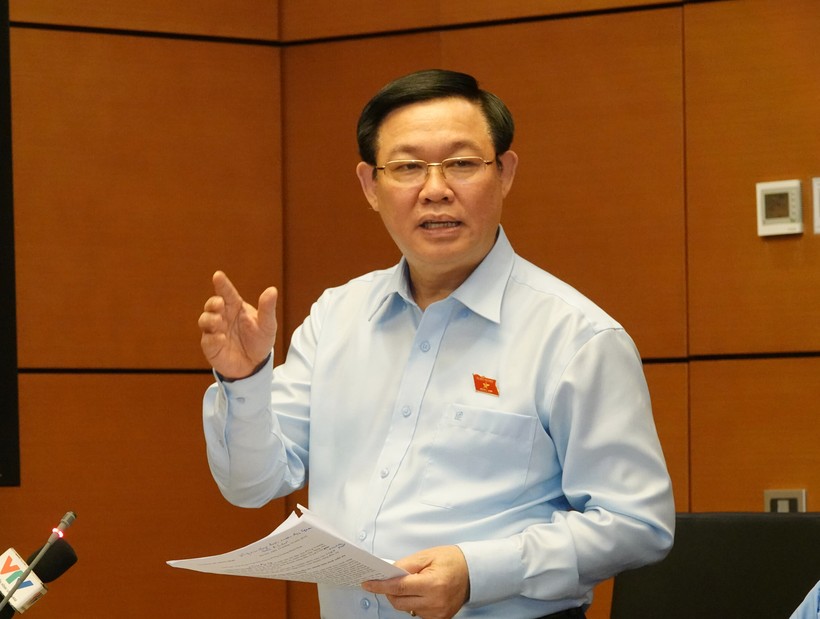 Phó Thủ tướng Vương Đình Huệ phát biểu tại phiên họp tổ. Ảnh: VGP/Thành Chung