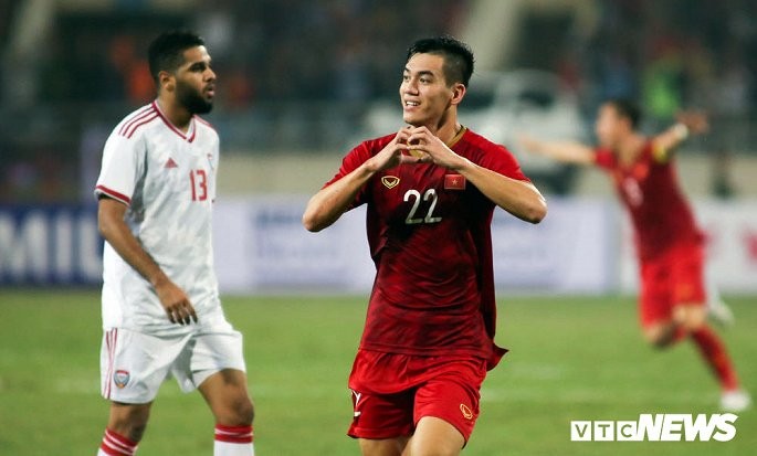 Tiến Linh là người ghi bàn thắng duy nhất của trận đấu. 