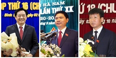 Chủ tịch UBND tỉnh Bình Dương Nguyễn Hoàng Thao; Chủ tịch UBND tỉnh Hà Nam Trương Quốc Huy; Chủ tịch UBND tỉnh Yên Bái Trần Huy Tuấn (từ trái sang phải).