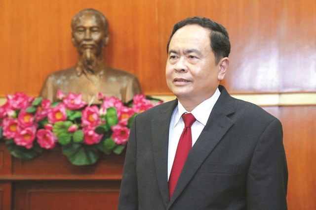 Bí thư Trung ương Đảng, Chủ tịch UBTƯ MTTQ Việt Nam Trần Thanh Mẫn. Ảnh: Quang Vinh.  
