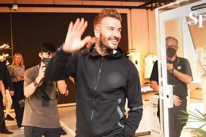 David Beckham xuất hiện tại Singapore (Ảnh: Asia One).