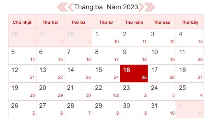 Xem lịch âm ngày 16/3: Thuận lợi khai trương, mở cửa hàng