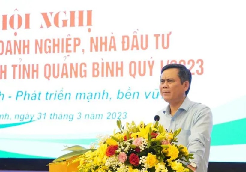 Ông Trần Thắng, Chủ tịch UBND tỉnh Quảng Bình phát biểu chỉ đạo tại hội nghị. (Ảnh: Anh Tuấn). 