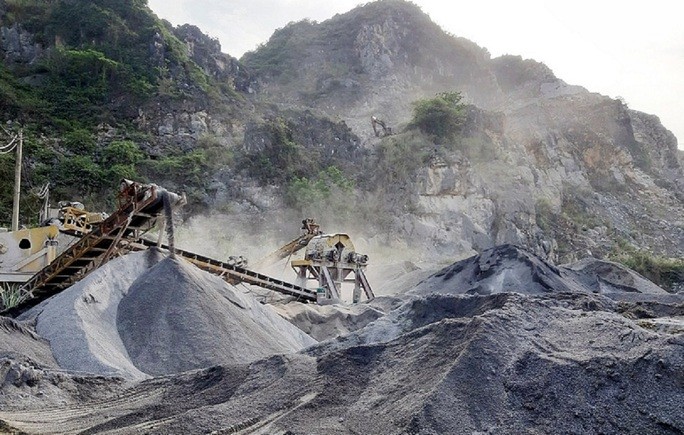Công trường khai thác khoáng sản của Công ty TNHH chế biến đá tự nhiên Nam Thái Sơn. (Ảnh: CTV).