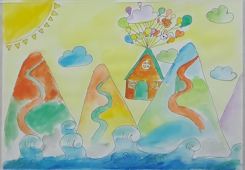 Hơn 100 học sinh Hà Nội thi vẽ 'Những sắc màu cuộc sống' ảnh 4