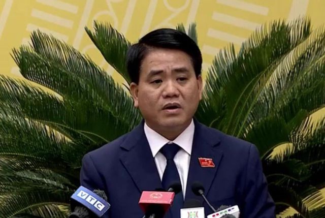 Ông Nguyễn Đức Chung - Chủ tịch UBND TP Hà Nội phát biểu tại cuộc họp giao ban tập thể UBND TP Hà Nội vào ngày 29/11