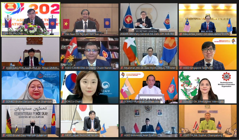 Hội nghị Bộ trưởng Giáo dục ASEAN + 3 lần thứ 5, diễn ra theo hình thức trực tuyến sáng 1/10.