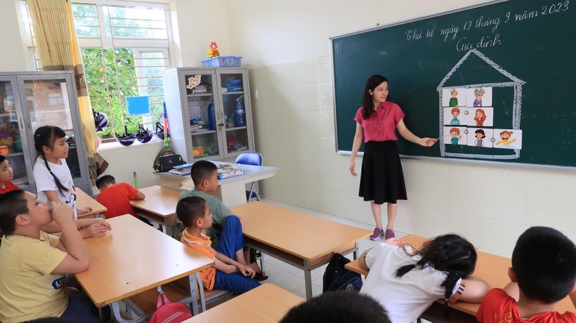 Lớp học tại Trường nuôi dạy Trẻ em Khiếm thị Hải Phòng.