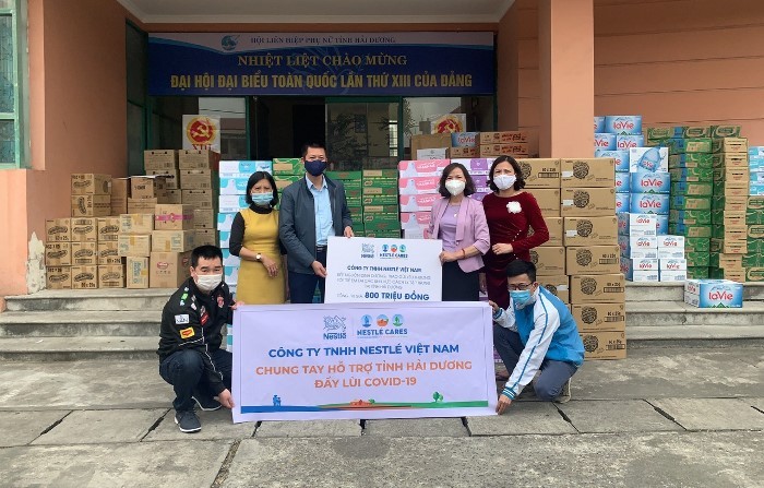 Công ty TNHH Nestlé Việt Nam trao tặng 1000 sản phẩm tới trẻ em ở khu cách ly tại Hải Dương thông qua Hội Phụ nữ tỉnh Hải Dương