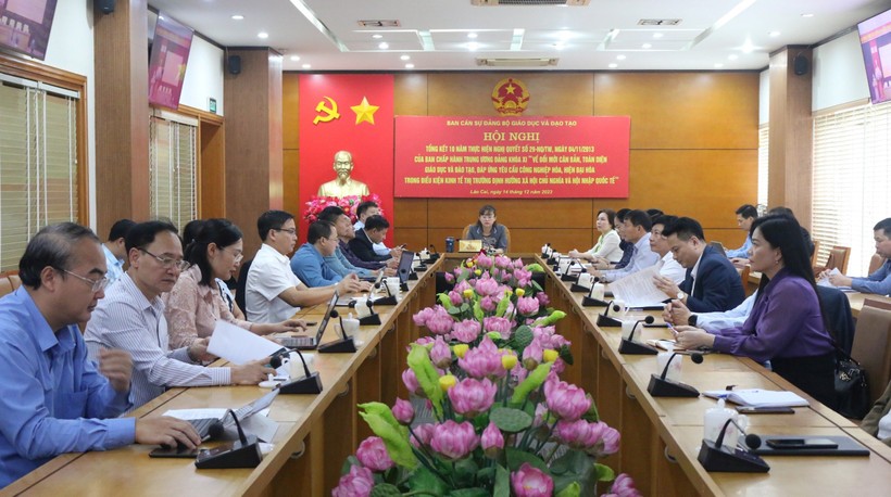 Điểm cầu Lào Cai dự Hội nghị Tổng kết 10 năm thực hiện Nghị quyết số 29.