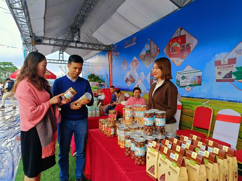 Tham quan các gian trưng bày sản phẩm OCOP của tỉnh Điện Biên.