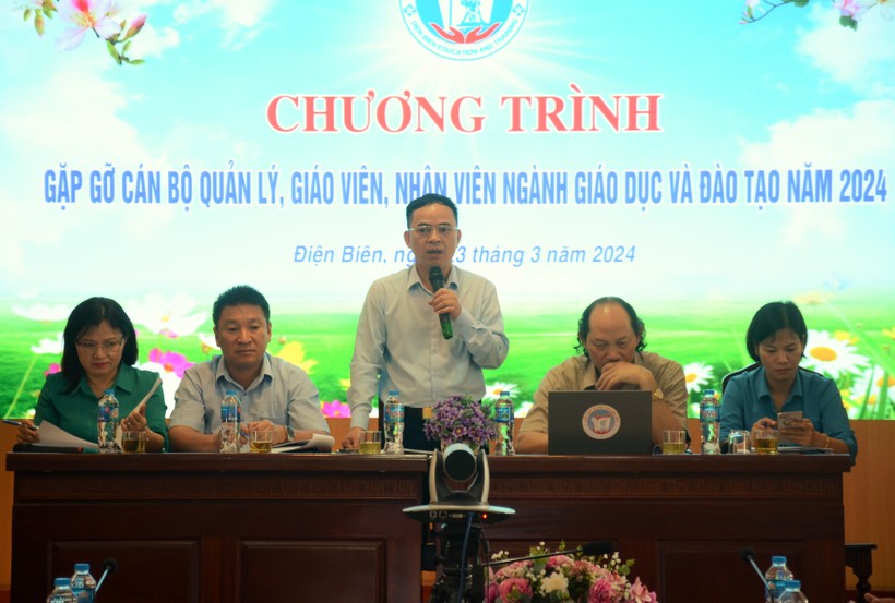 Nguyễn Văn Đoạt, Giám đốc Sở GD&ĐT tỉnh Điện Biên phát biểu tại chương trình.