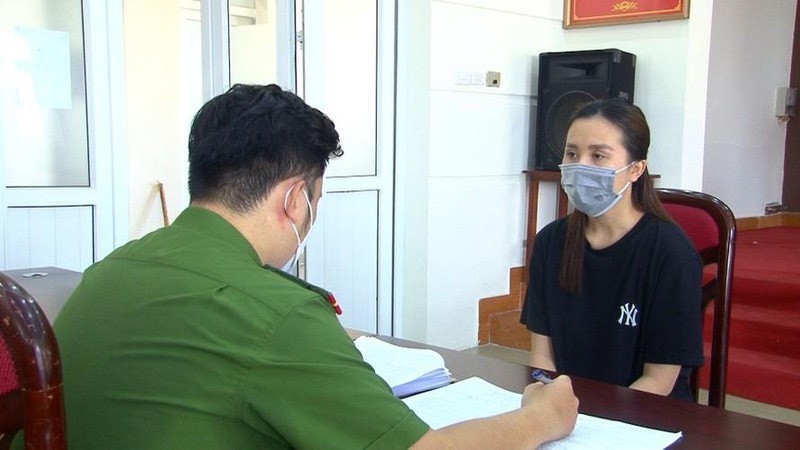 Nguyễn Thị Vân Anh làm việc với cơ quan điều tra