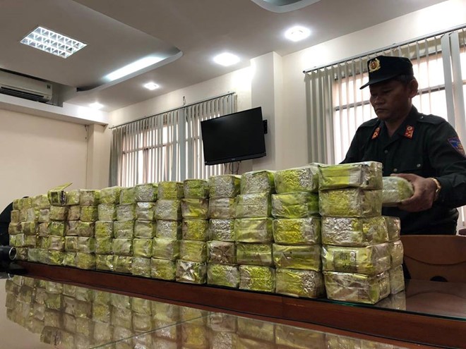 300 kg ma túy đá được thu giữ trong chuyên án tại Q.Bình Tân (TP.HCM). ẢNH: CÔNG AN CUNG CẤP.