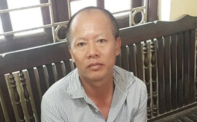 Đối tượng Nguyễn Văn Đông tại cơ quan Công an.