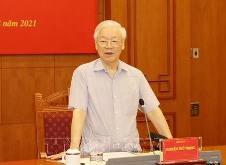Tổng Bí thư Nguyễn Phú Trọng yêu cầu, BCĐ phải chỉ đạo tất cả các cấp, ngành đồng bộ, không làm thay. Ảnh: TTXVN.
