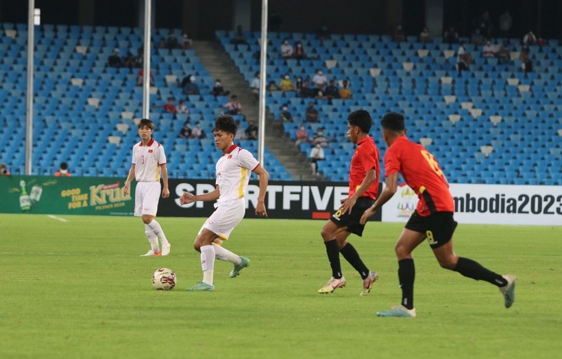 U23 Việt Nam vượt qua U23 Timor Leste, gặp Thái Lan ở chung kết giải U23 Đông Nam Á 2022. (Ảnh: VFF).