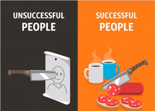 10 điểm khác biệt giữa kẻ thất bại và người thành công