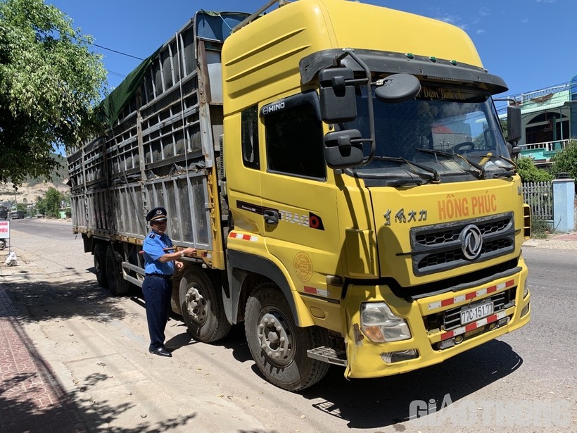 Bắt hàng loạt xe tải vi phạm ở Quảng Ngãi, Bình Định