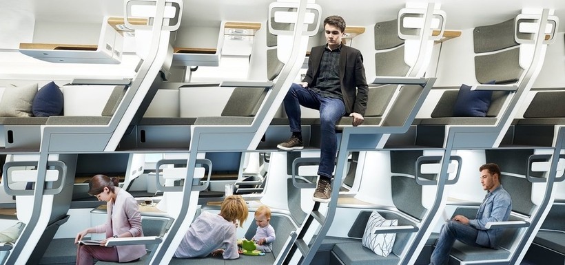 Ghế ngồi hai tầng: Tương lai của khoang máy bay  hạng phổ thông