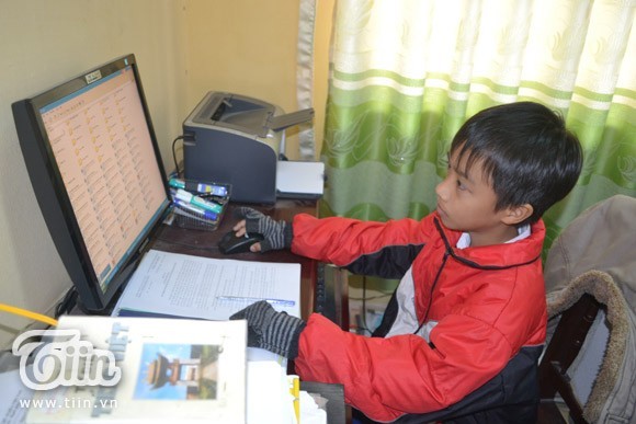 Cậu bé Nguyễn Châu Toàn say sưa kể về ước mơ trở thành Kỹ sư tin học.