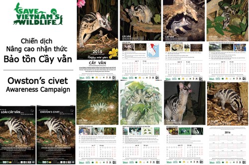 Nội dung ấn phẩm của chiến dịch nâng cao nhận thức bảo tồn cầy vằn. 