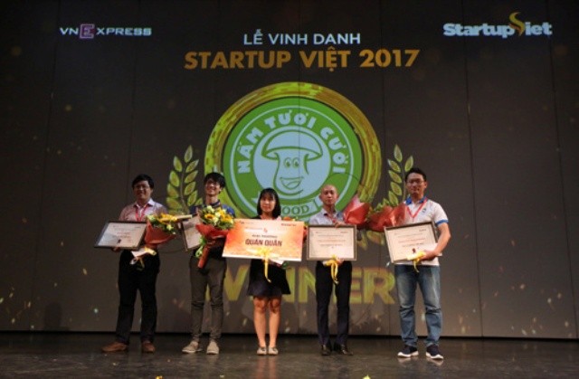 Quán quân trong chương trình Vinh danh các Starup Việt 2017 là Nấm tươi cười.