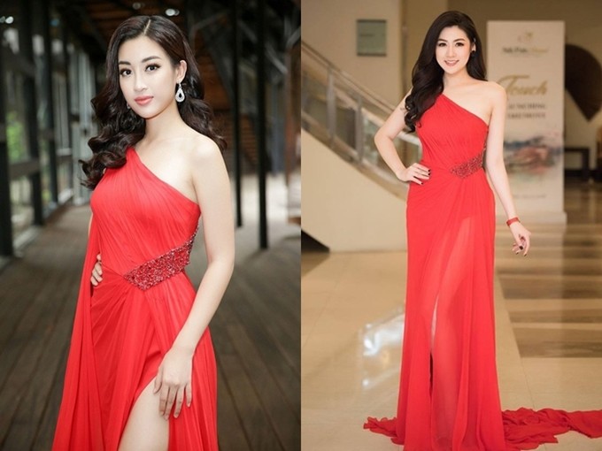 Những lần "đụng" váy của Hoa hậu Đỗ Mỹ Linh