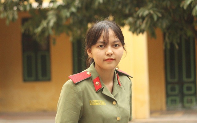 Nguyễn Thị Cẩm Ly - Sinh viên năm nhất Học viện An ninh Nhân dân.