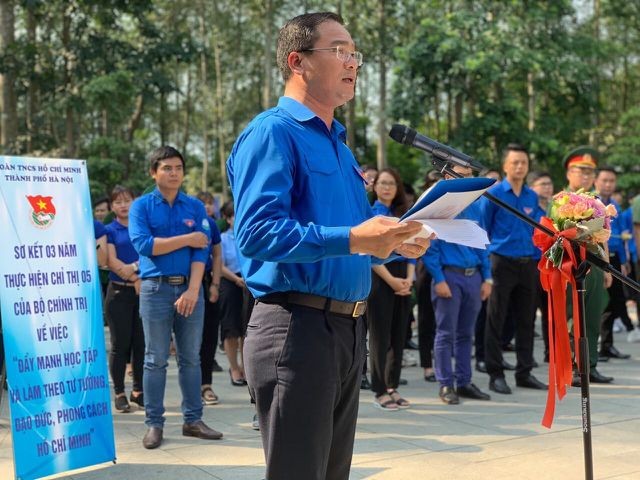 Anh Nguyễn Ngọc Việt - Bí thư Thành đoàn Hà Nội phát động chiến dịch thanh niên tình nguyện mùa hè của Thành đoàn Hà Nội.