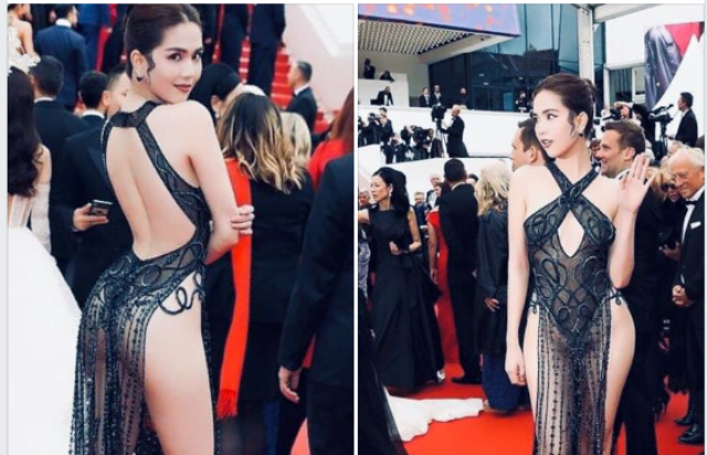Dàn sao Việt gay gắt chỉ trích chiếc váy phản cảm của Ngọc Trinh trên thảm đỏ Cannes