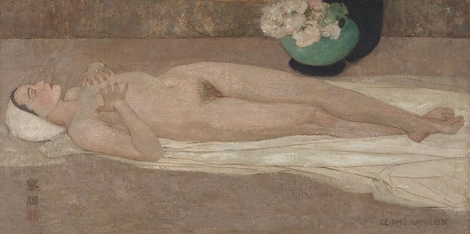 Bức tranh "Nude" của cố họa sĩ Lê Phổ.