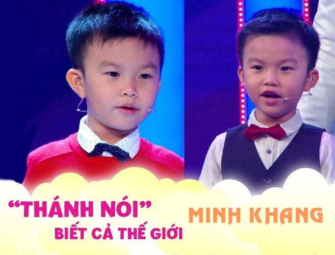 "Cậu bé biết tuốt" Minh Khang đã "gây bão" sóng truyền hình từ khi 4 tuổi.