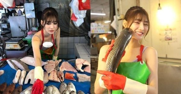 Gia đình cô làm nghề bán cá trong chợ.