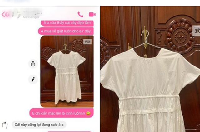 Chiếc váy mua hàng sale bị bạn gái thẳng thừng từ chối cùng lời đề nghị chia tay.

