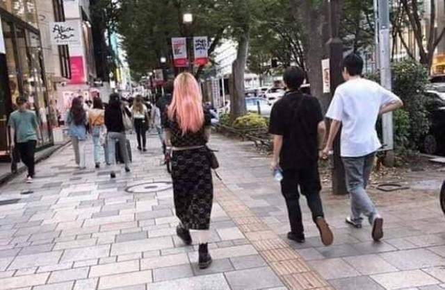 Hai nhân vật trong bức ảnh được cho là Thiều Bảo Trâm và Sơn Tùng đi dạo ở Nhật Bản.