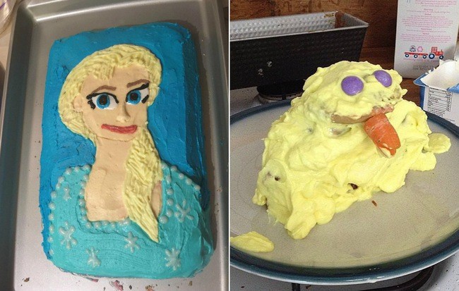 bánh kem mô phỏng bộ phim hoạt hình Frozen 2.