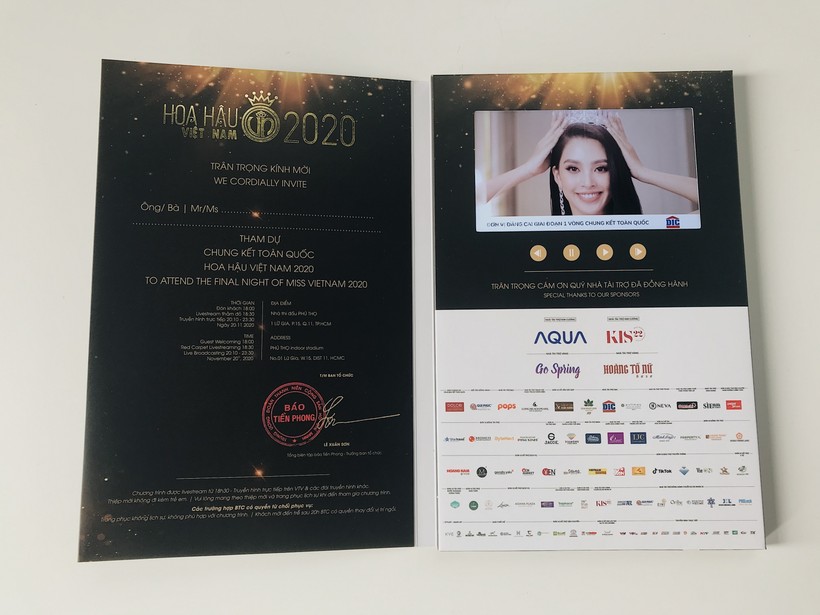 Vé mời đặc biệt tham dự đêm Chung kết toàn quốc Hoa Hậu Việt Nam 2020.
